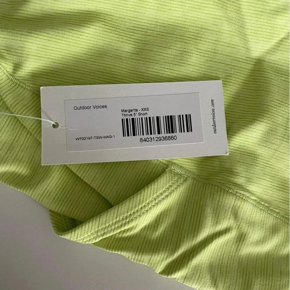 Outdoor Voices Thrive 5” Short XXS Margarita (Lt. Lime) Run Hike Media Pockets - Picture 8 of 11